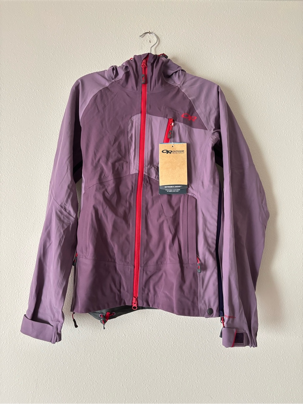 Outdoor Research Women's Purple Softshell Jacket with Pink Zipper